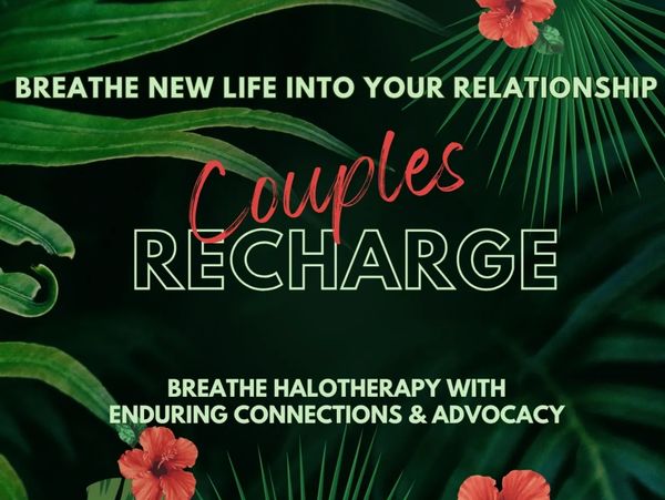 Couples recharge mini retreat with relationship coach at Breathe Halotherapy