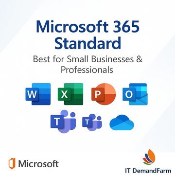 Perfect for professionals & small businesses.
✔ Full desktop apps (Word, Excel, PowerPoint, Outlook, Teams)
✔ 1TB OneDrive cloud storage
✔ Easy file sharing & team collaboration