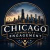 Chicago Community Engagement logo with city skyline.