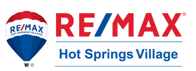 Logo of RE/MAX Hot Springs Village with a hot air balloon.