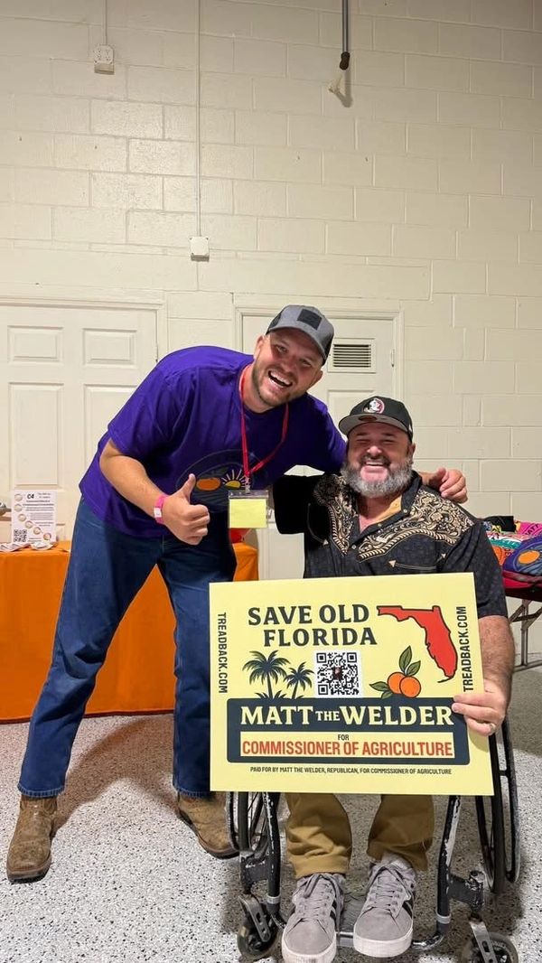 Matt The Welder Matt Taylor commissioner of agriculture Florida 2026