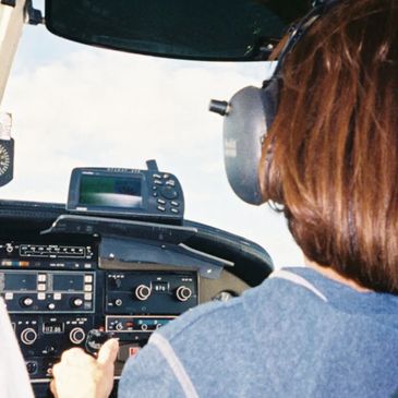 Carol Pierce flying a plane and making  another dream reality.