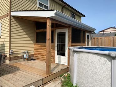 New back yard screened in porch