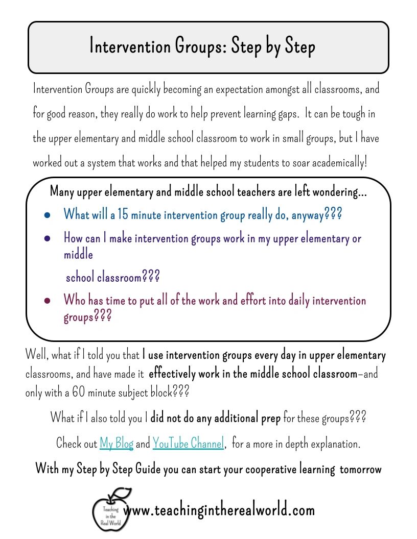 daily small groups for classroom management