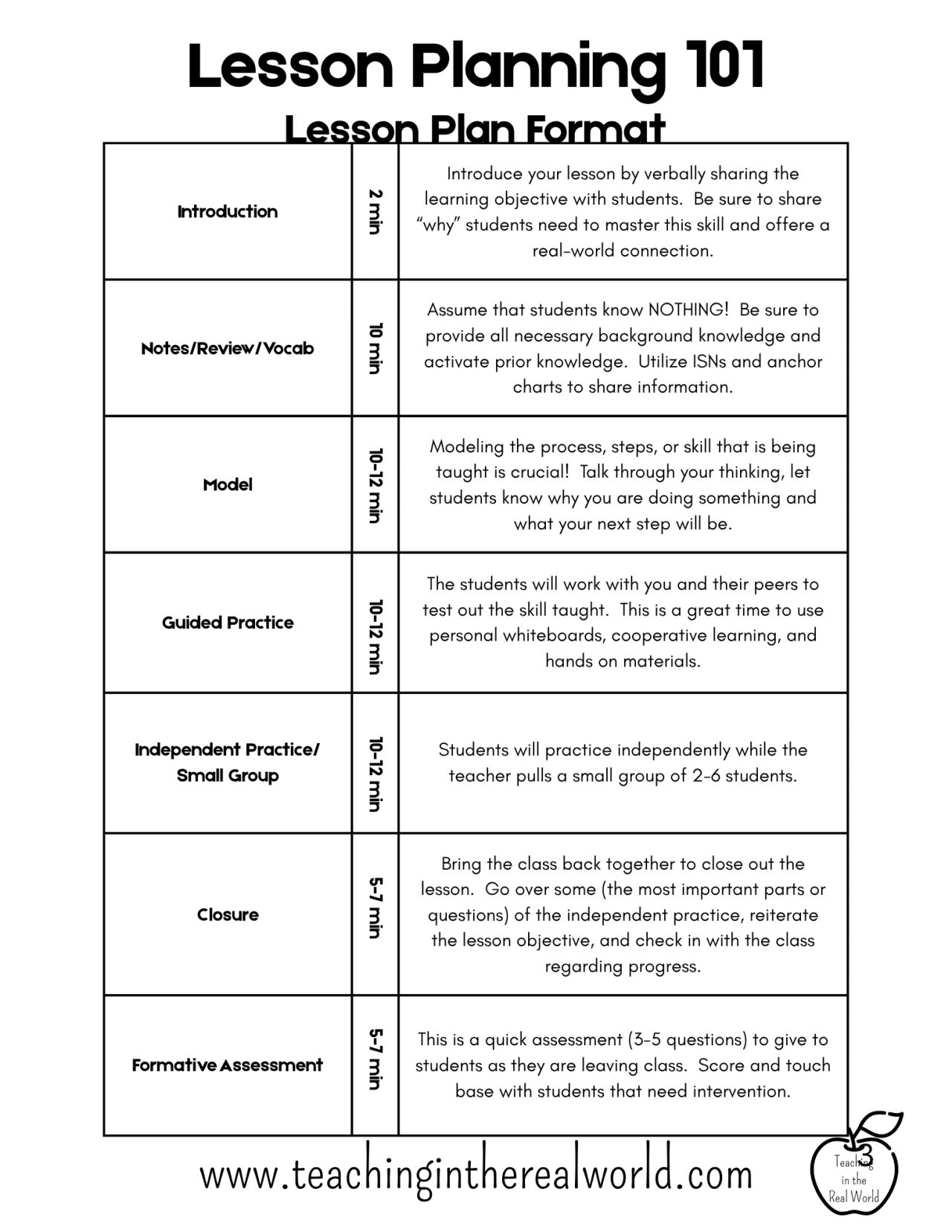lesson plan template