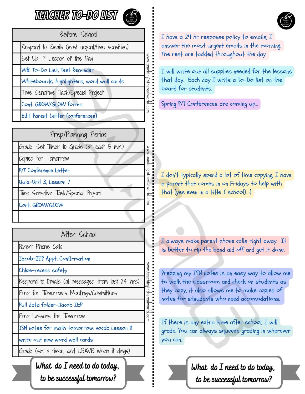 Teacher Time Management Teacher Resource