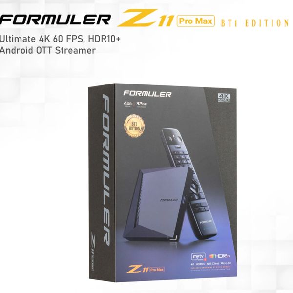 Formuler Z11 Pro Max BT1 Edition Android OTT streamer box.