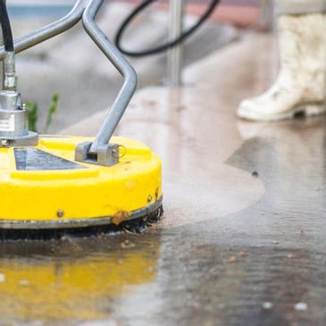 Driveway pressure washing
