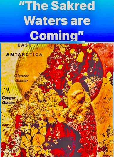 Map of East Antarctica with glaciers and a bold title.
