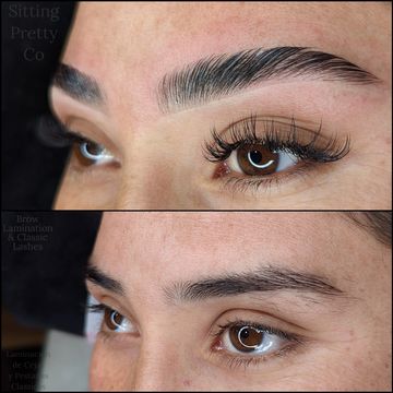 Women with eyebrow Lamination 