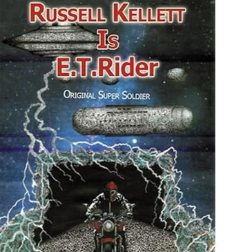 Movie poster for 'E.T. Rider' featuring a motorcycle rider and futuristic elements.