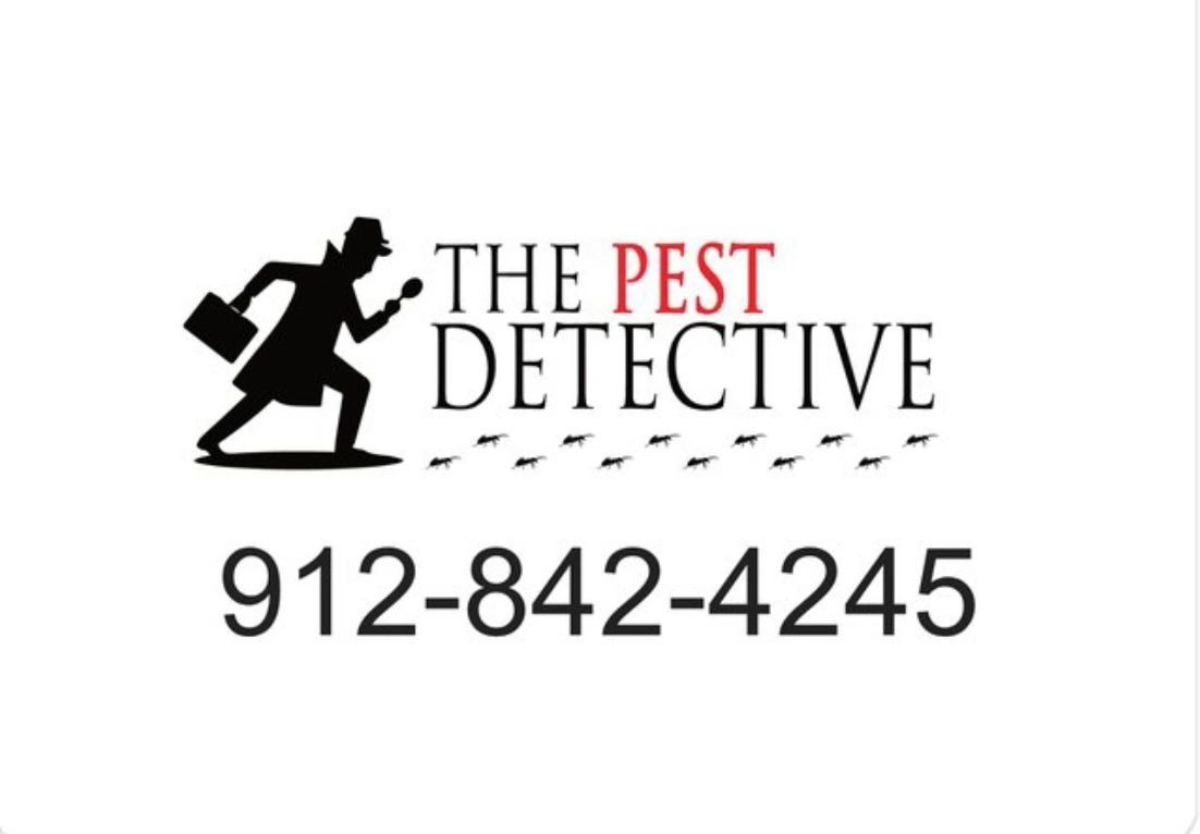 Pest Detective logo and phone number .