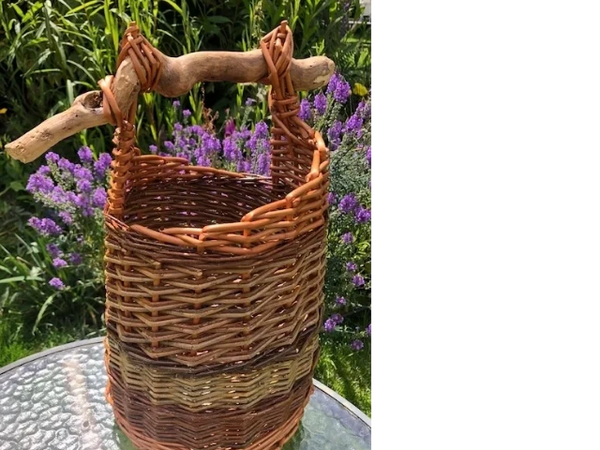 Willow polish asymmetrical basket