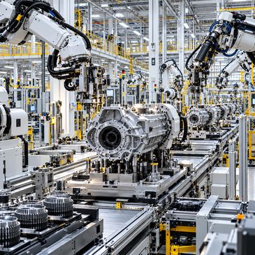 Industrial robotics and robotic manufacturing automation