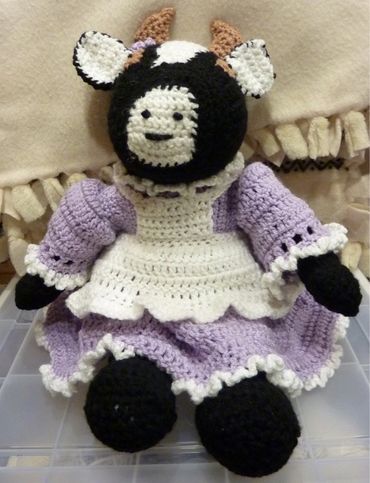 crochet critters; crochet cow cow