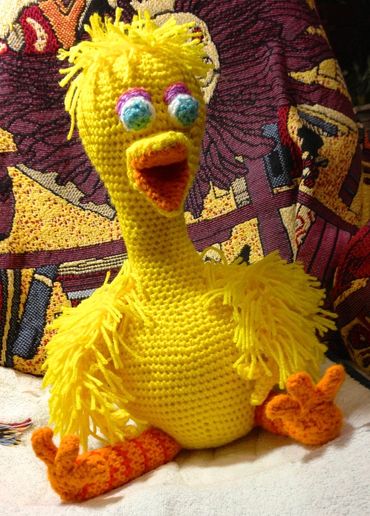 crochet critters; crochet bird; bird; yellow bird; 
