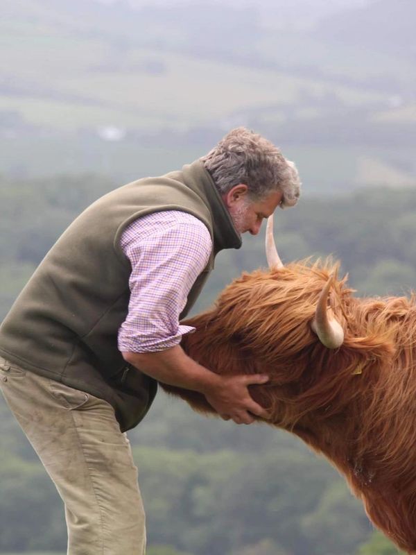 Gladis and Cameron Farquharson having a cuddle. The main campaign picture.