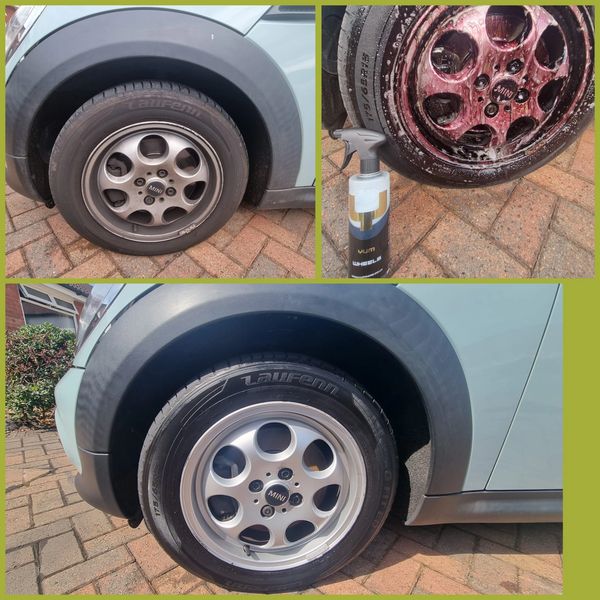 Wheel cleaning on a Mini