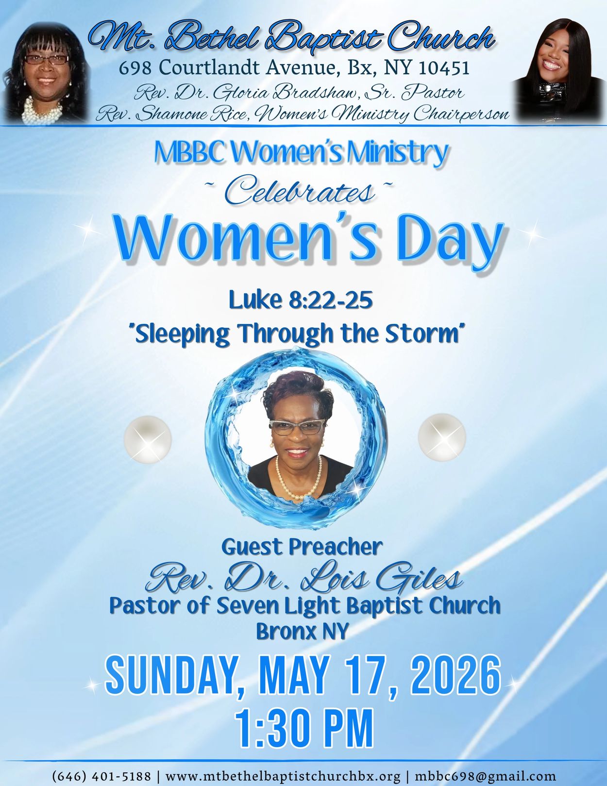 Mt. Bethel Baptist Church Women's Day celebration flyer.