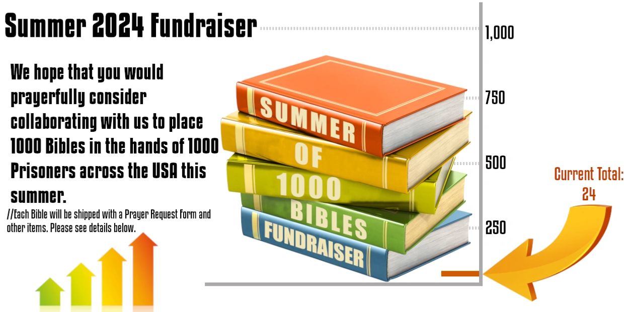 Summer of 1000 Bibles Fundraiser graphic image.