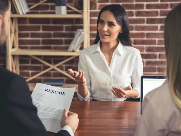 Two recruiters having an interview with a candidate