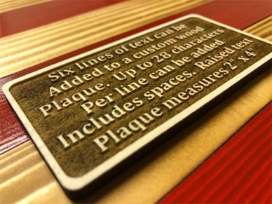 Laser-Carved plaques