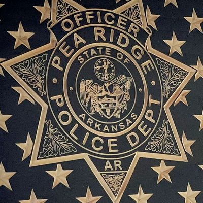 Custom flag from a police badge.