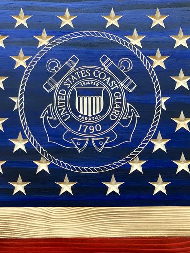 Coast Guard wooden Flag