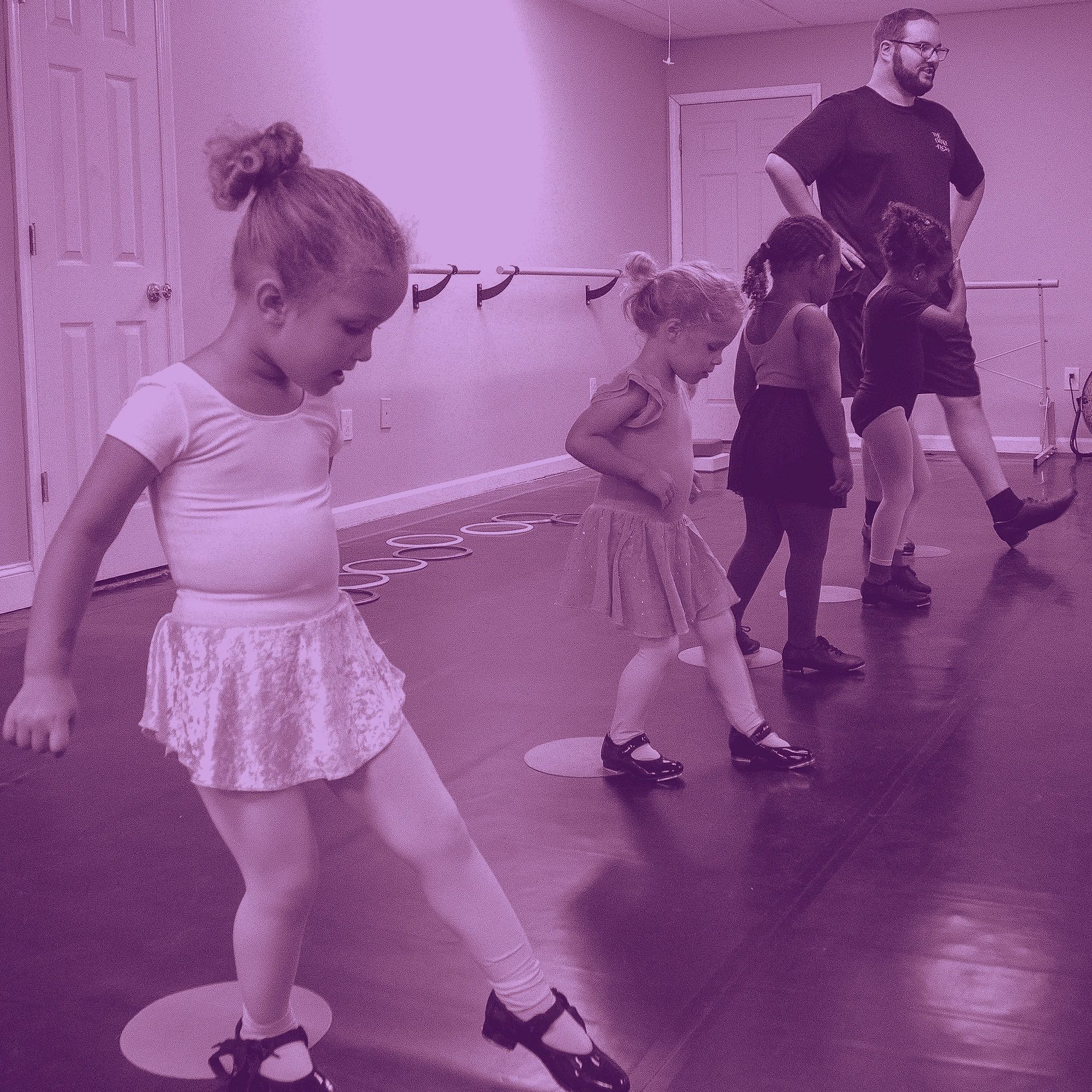 young dancers in tap class at The Dance Factor in Huntsville, AL