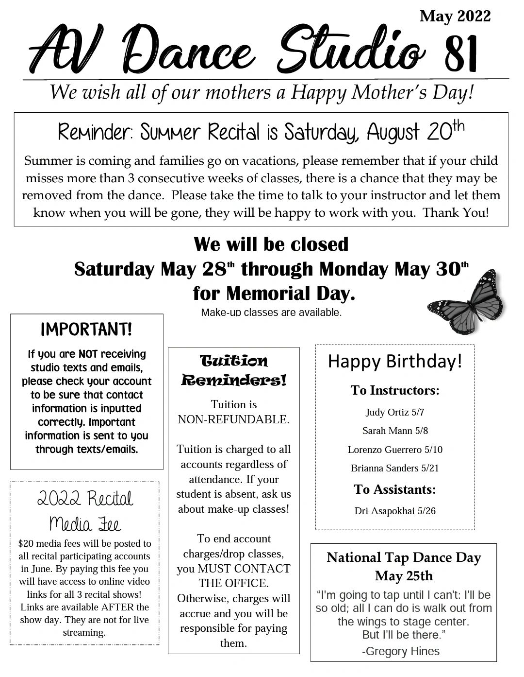 May 2022 Newsletter