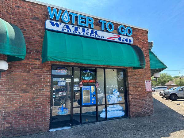 Water Purification Store Garland, Texas. Water Provisions 2 Go Store Front