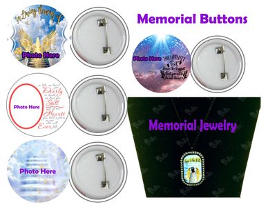 Memorial buttons memorial jewelry