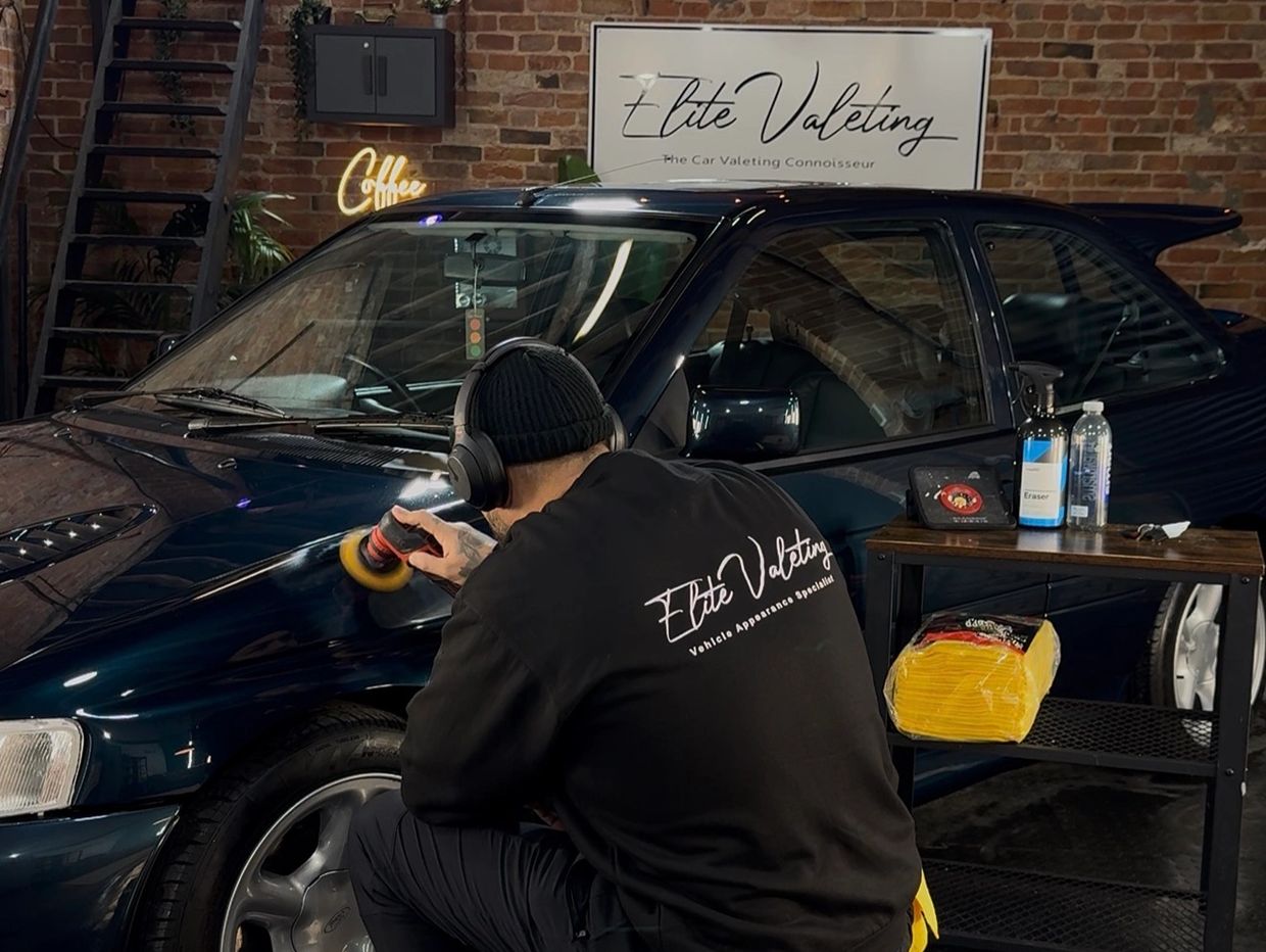 Car being detailed in a detailing studio in Nottingham. They also do ceramic coatings. 