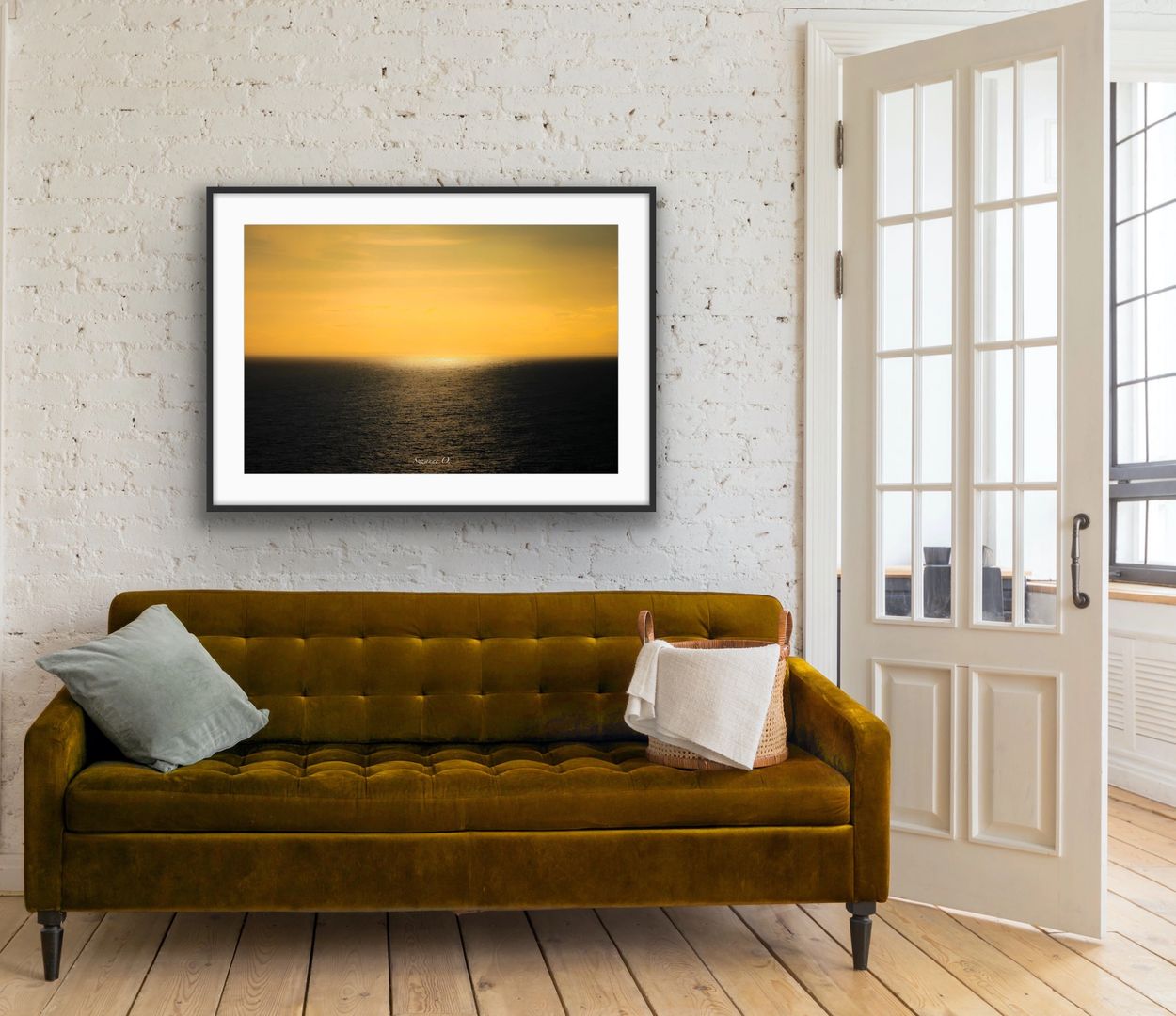 Sunset at Cape Schanck framed print.