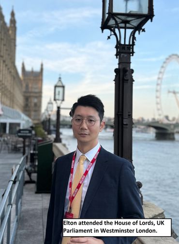 Invited by the House of Lords, UK Parliament in Westminster London