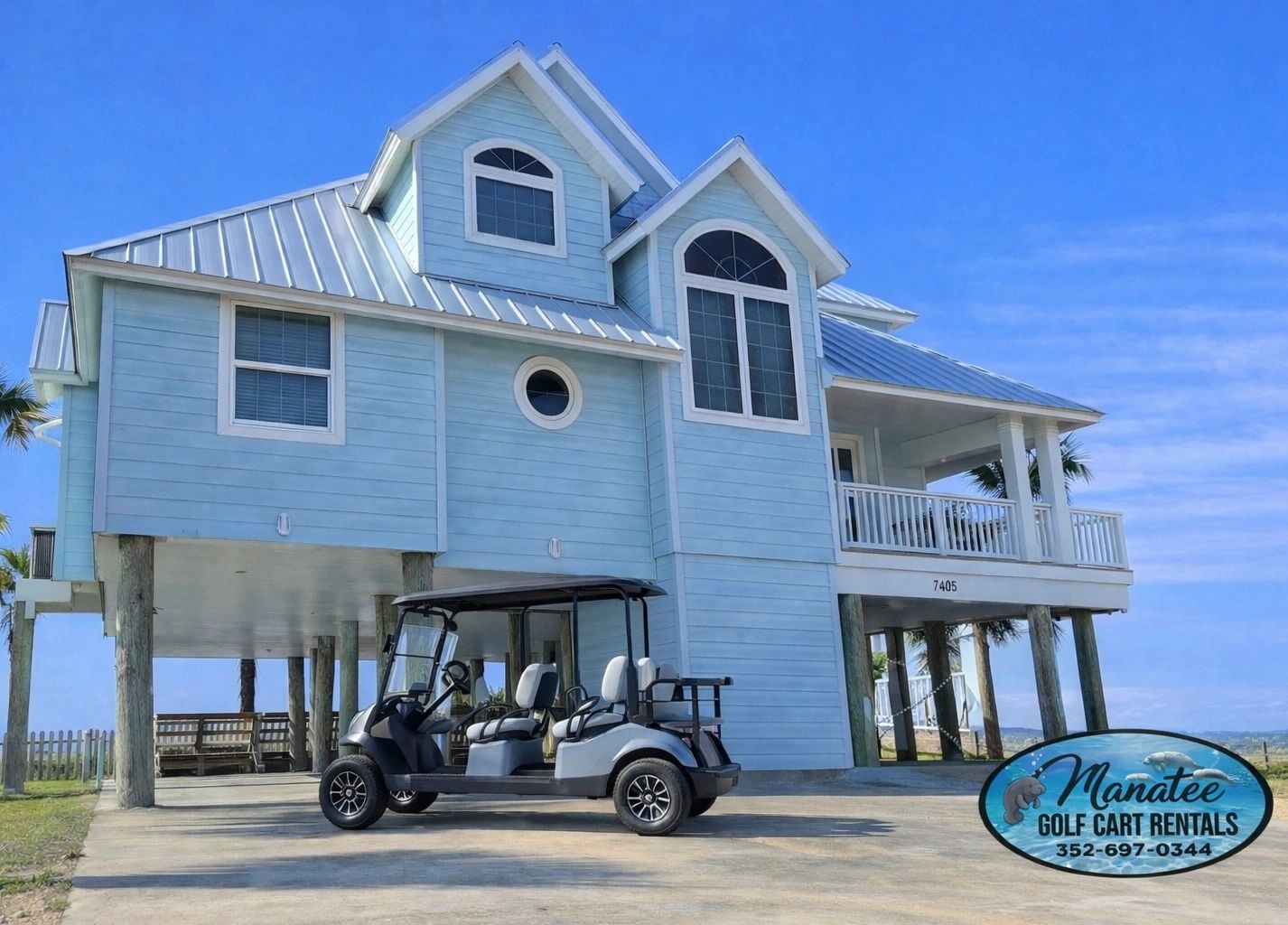 Manatee Golf Cart Rentals Crystal River, FL Street Legal Swim with Manatees Manatee Tours