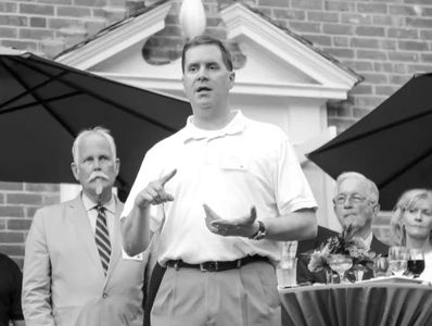 Bryan Gossage, CWMTF Executive Director, speaks during Sandhills-area event.