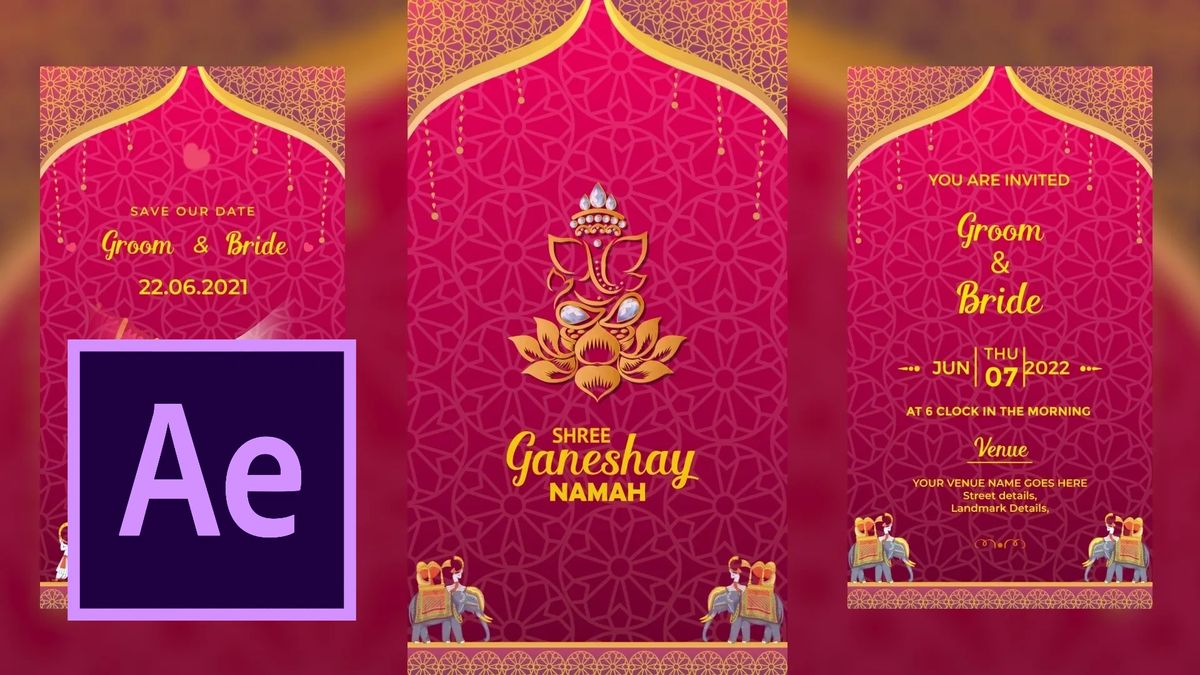 whatsapp wedding invitation template after effects free download