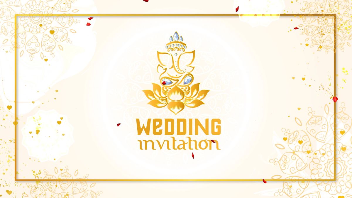 Free Wedding Invitation Video Blank Video | Template ID 08 (Only Blank Video )
