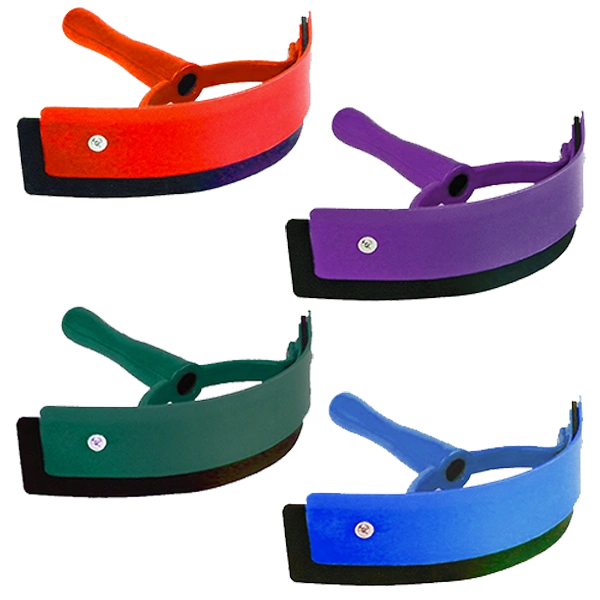 Deluxe Sweat Scraper Plastic with a Rubber Edge