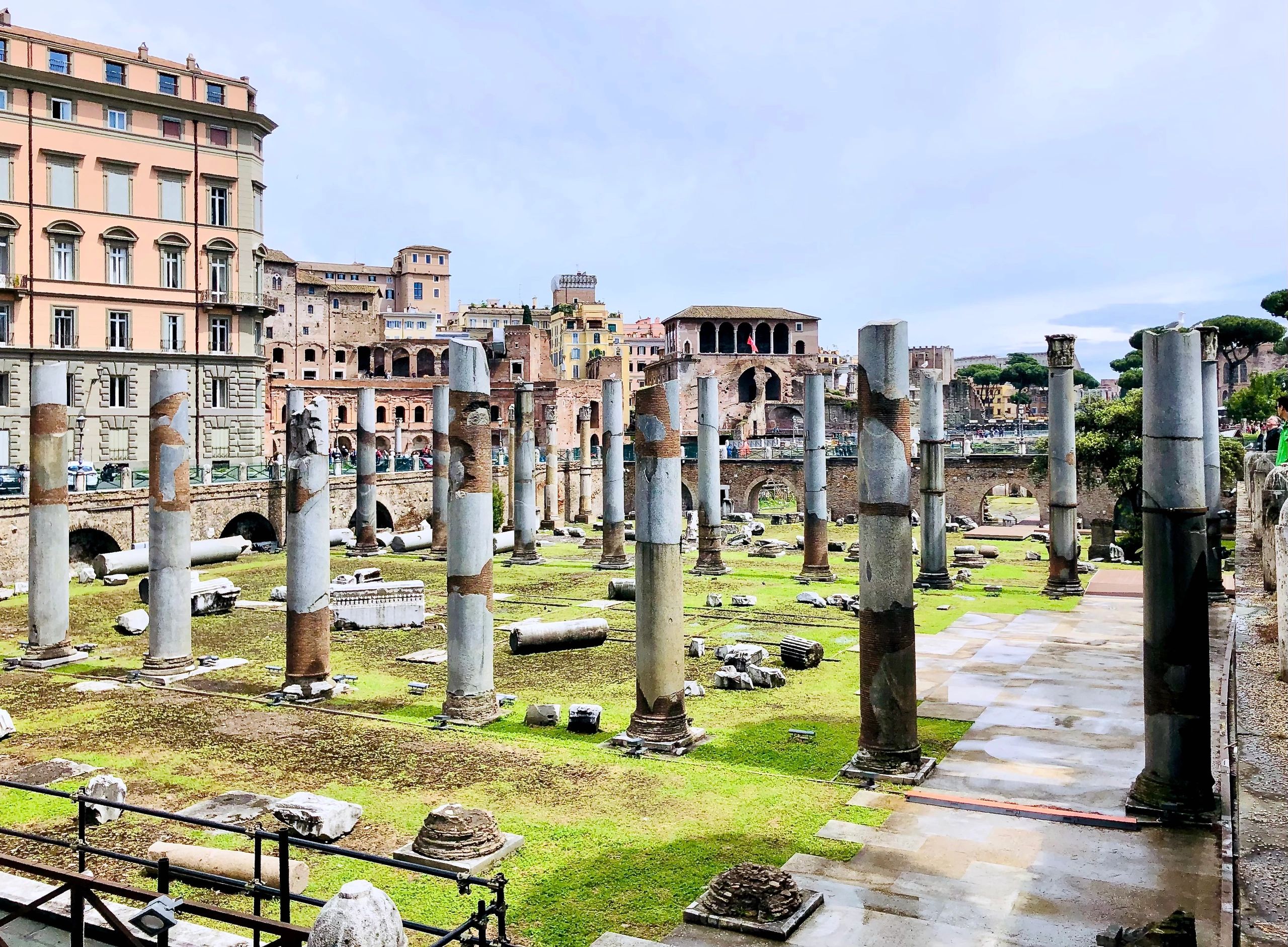 A group of columns in Rome.