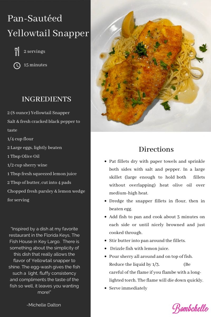 PanSautéed Yellowtail Snapper