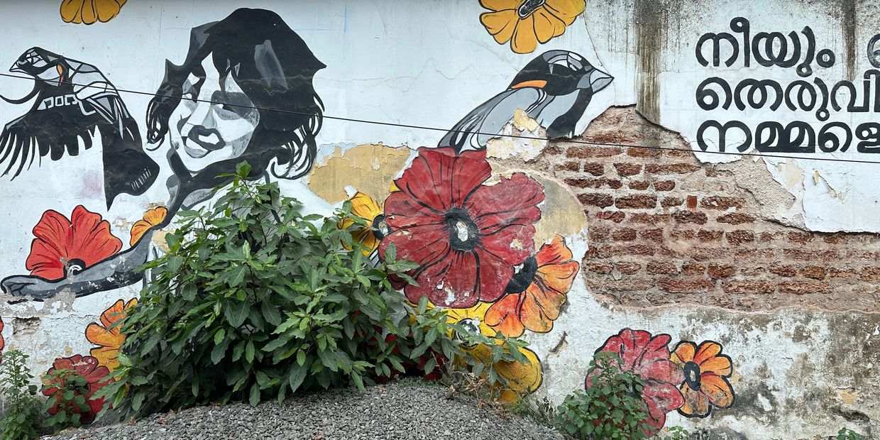 A Graffiti wall in Fort Kochi