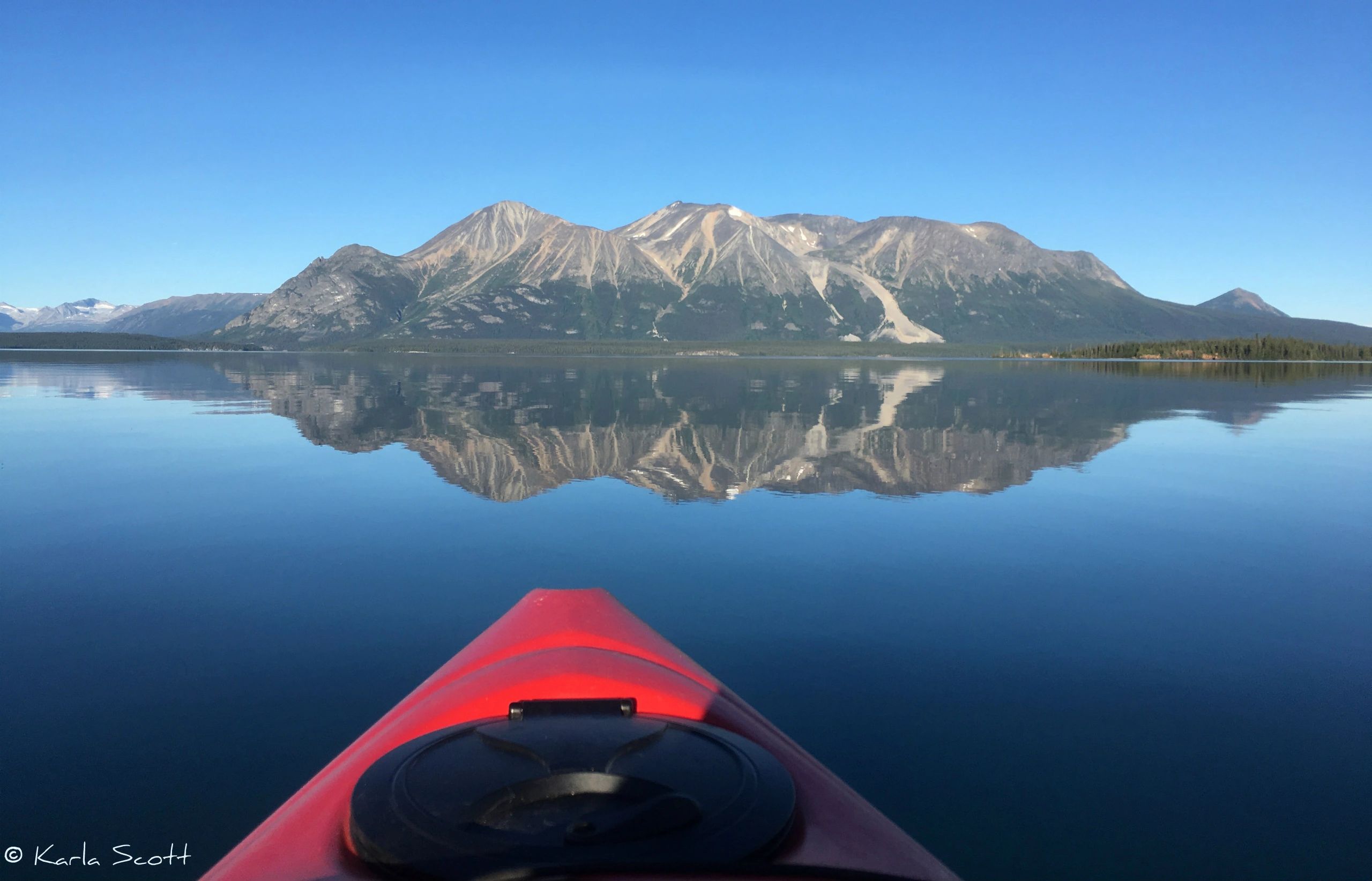 Atlin Lake on a calm summer day