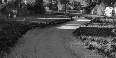 Graded driveway