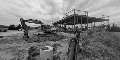 Excavation work site