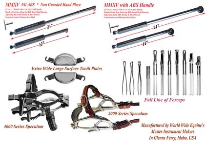 Equine Dental Instruments by World Wide Equine