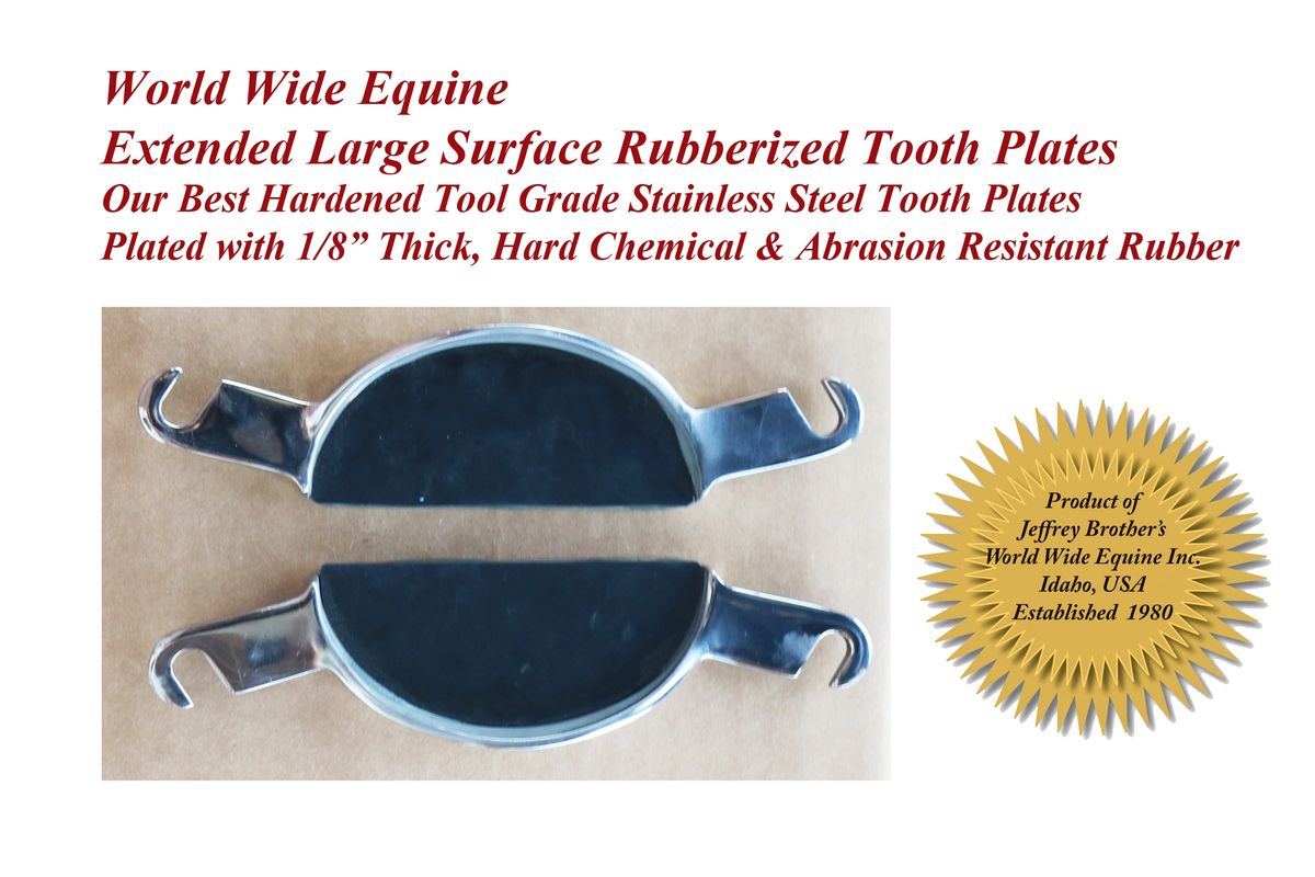 Extended Large Surface Rubberized Stainless Steel Tooth Plates
