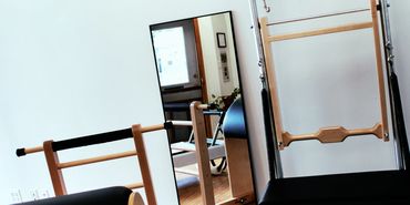 Close up of Pilates equipment