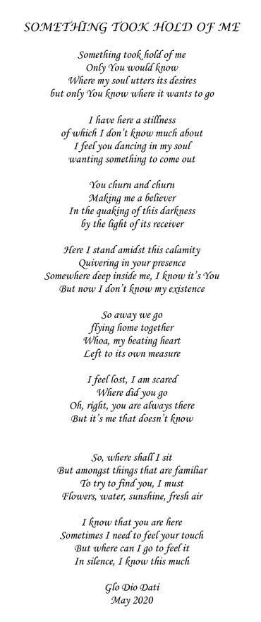 A poem written by Glo Dio Dati.